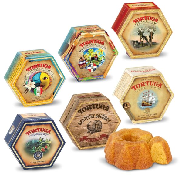 TORTUGA Provenance Rum Cake Variety Pack – 4 oz. - 6 Pack - ...