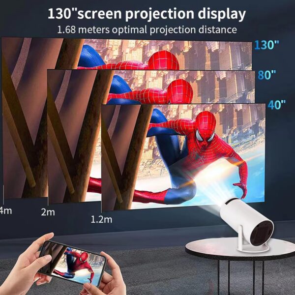 40''-130'' Smart Mini Projector 4K 5G WIFI, Big Screen Exper...