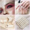 150PCS 14mm Yellow AB Flatback Pearls for Crafting Jewelry M...