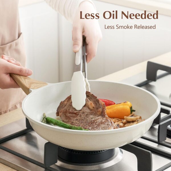 SENSARTE Nonstick Ceramic Frying Pan Skillet with Lid, 9.5 I...