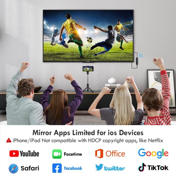 4K 1080P Wireless HDMI Display Adapter, WiFi Streaming Movie...