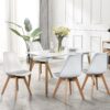 Sweetcrispy Dining Chairs Set of 4, Kitchen Room PU Leather ...