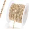 10 Yards 2 MM Rhinestone Chain Trim Crystal Rhinestone Close...