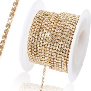 10 Yards 2 MM Rhinestone Chain Trim Crystal Rhinestone Close...