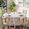 Tribesigns Round Dining Table Wood Kitchen Table for Dining ...