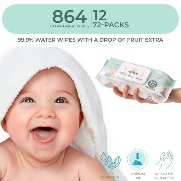 Calm Baby Wipes - 12 Pack Baby Wipes Unscented 99% Bath 864 ...
