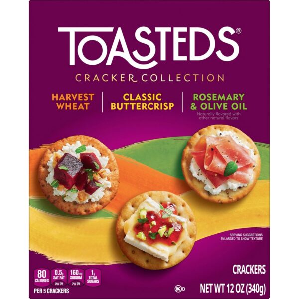 Toasteds Crackers, Cracker Collection, Lunch Snacks, Variety...
