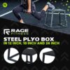 Rage Fitness Steel Plyo Box 12-18-24 Inch High Anti-Slip Pre...