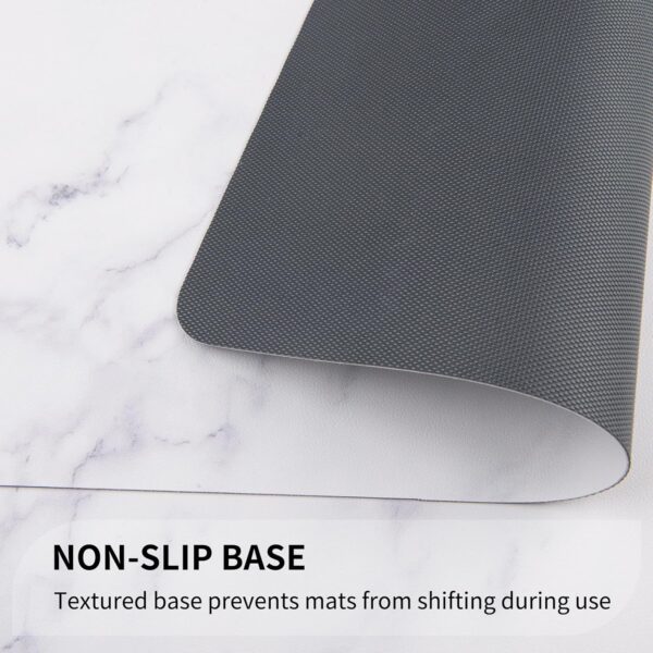 QIYI Placemats Set of 4, 12x18 Inch PU Leather Place Mats fo...