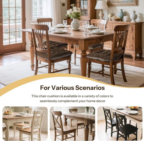 Non Slip Chair Cushions for Dining Chairs Set of 4 Kitchen C...