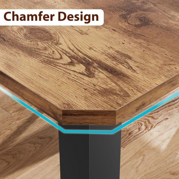 GarveeHome Industrial Dining Table for 6-8 People, 78.7 Inch...