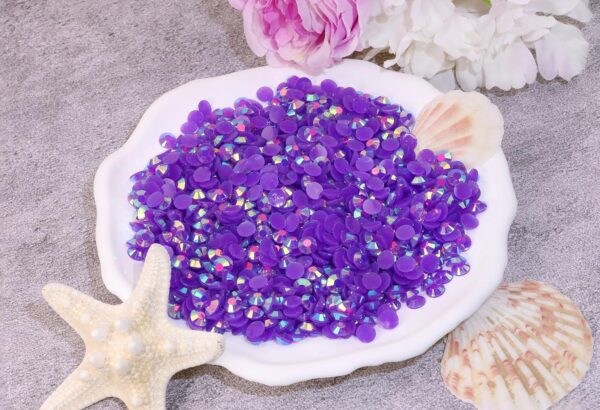 Resin Flatback Rhinestones Gemstone Beads Round Crystal Gems...