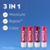 NIVEA Lip Care, Fruity Tinted Lip Balm Variety Pack, Cherry,...