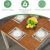 AMERLIFE 7-Piece Farmhouse Solid Wood Dining Table Set with ...
