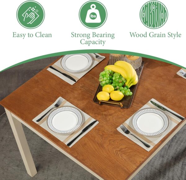 AMERLIFE 7-Piece Farmhouse Solid Wood Dining Table Set with ...