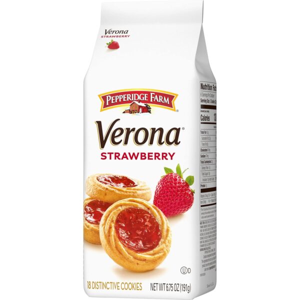 Pepperidge Farm Verona Strawberry Thumbprint Cookies, 6.75 O...