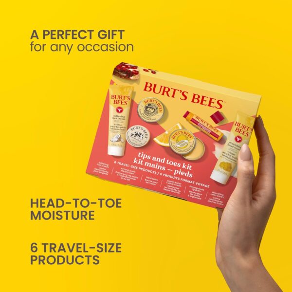 Burt's Bees Gifts Ideas, Tips and Toes Kit, 6 Travel Size Pr...