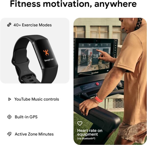Fitbit Charge 6 Fitness Tracker with Google apps, Heart Rate...