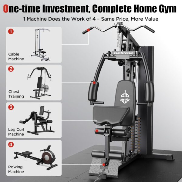 Sportsroyals Home Gym, Multifunctional Home Gym Equipment, W...