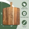 Acacia Wood Cutting Board and Chopping Board with Handle for...