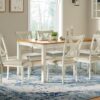 AMERLIFE 7-Piece Farmhouse Solid Wood Dining Table Set with ...