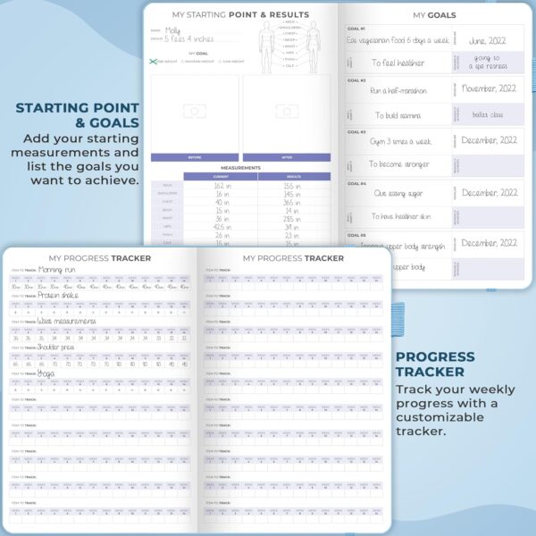 Clever Fox Fitness & Food Journal – Nutrition & Workout Plan...