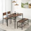 Giantex Dining Table Set for 4, Kitchen Table with Chairs & ...
