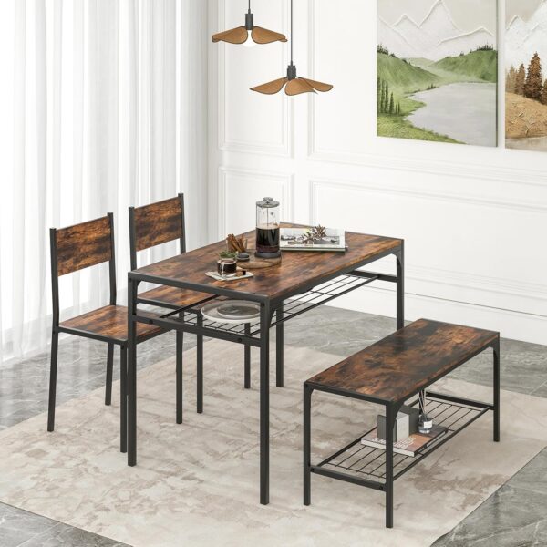 Giantex Dining Table Set for 4, Kitchen Table with Chairs & ...