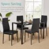 Best Choice Products 5-Piece Glass Dining Set, Modern Kitche...