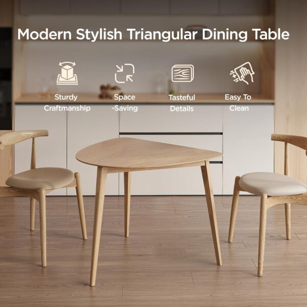 Acanva Modern Small Triangle Dining Room Table for Kitchen C...
