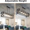 Espird Farmhouse Dining Room Light Fixture - 5 Light Matte B...