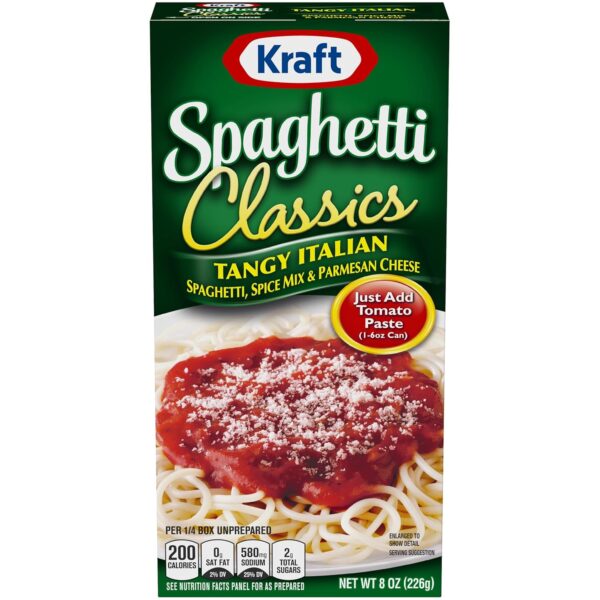 Kraft Spaghetti Classics Tangy Italian Spaghetti, Spices, & ...