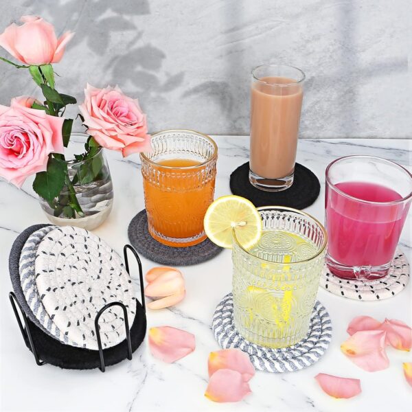 Coasters for Drinks, Coasters Set of 4 - Color, 8 Pack Coast...