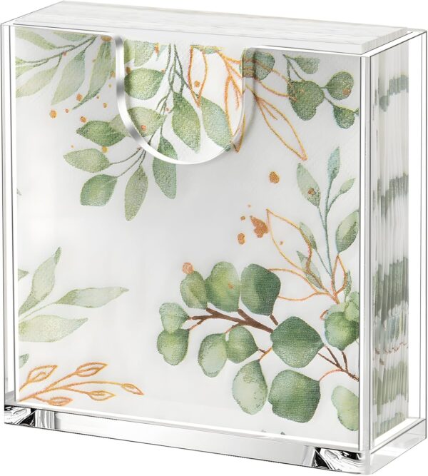 Clear Acrylic Napkin Holder for Table, Elegant Non-Slip Gues...