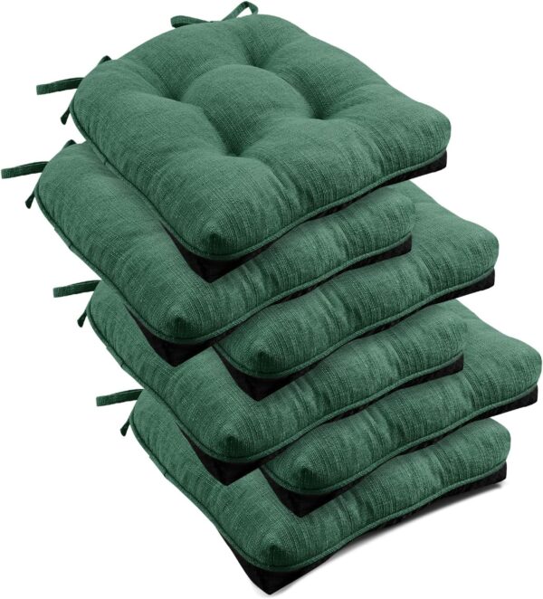 downluxe Indoor Chair Cushions for Dining Chairs, Tufted Ove...