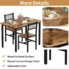 AWQM 3 Piece Dining Table Set, Small Industrial Kitchen Tabl...