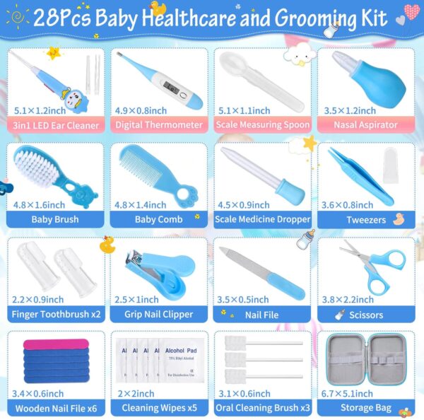 28Pcs Baby Healthcare and Grooming Kit modacraft Baby Safety...