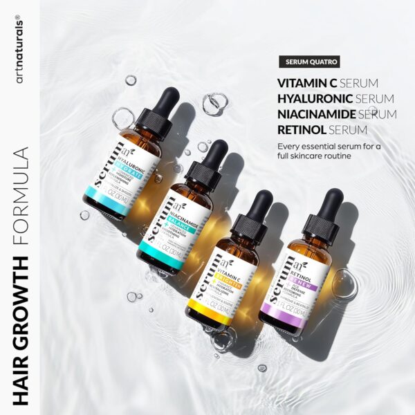 Vitamin C Serum Skin Care 4-Piece Set: Includes Retinol, Hya...