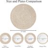 SHACOS 15 inch Round Braided Placemats Set of 6 Non Slip Hea...