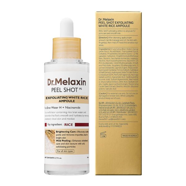 Peel Shot Glow White Rice Peeling Ampoule, Soft Exfoliating ...