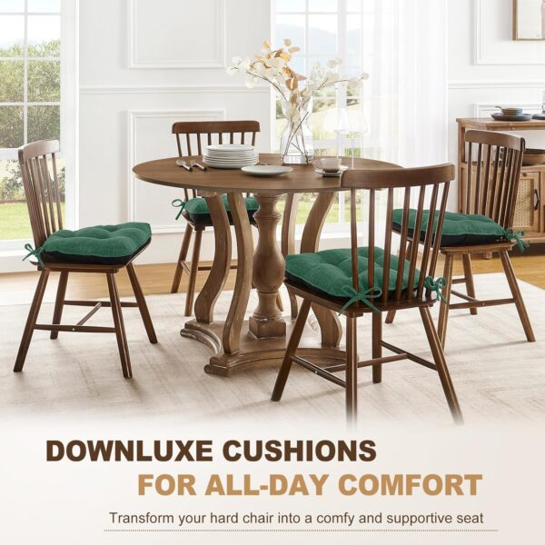 downluxe Indoor Chair Cushions for Dining Chairs, Tufted Ove...