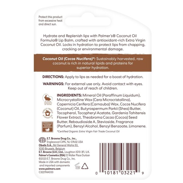 Palmer's Coconut Oil Formula Lip Balm Duo, All-Day Moisturiz...
