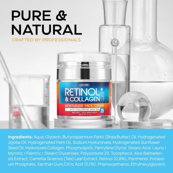 Retinol Cream for Face with Hyaluronic Acid, Anti Aging Wrin...