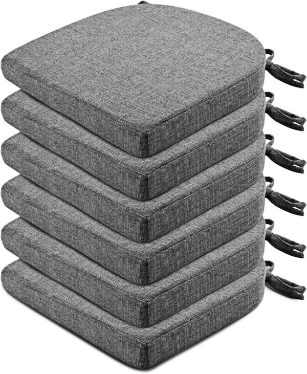 Chair Cushions for Dining Chairs 6 Pack - Kitchen Chair Cush...