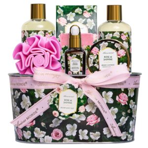 Gift Basket for Women - 8 Pc Rose & Jasmine Beauty & Persona...