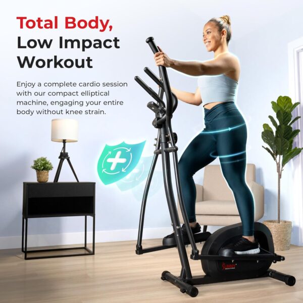 Sunny Health & Fitness Smart Upright Elliptical w/Pulse Sens...