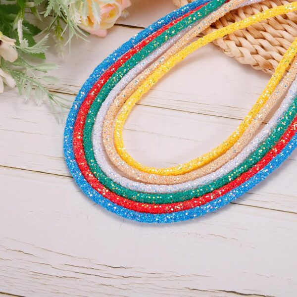 MECCANIXITY 2.5 Yard 7mm 0.28 inch Glitter Sequins Rope Sequ...