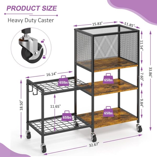 5 Tier Dumbbell Rack, Yoga Mat Storage Holder, Home Gym Stor...