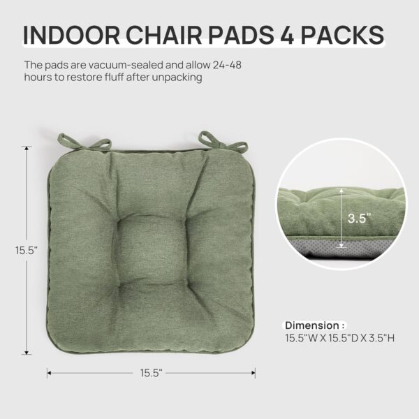 Love's cabin Memory Foam Chair Cushions Set of 4, Outdoor/In...