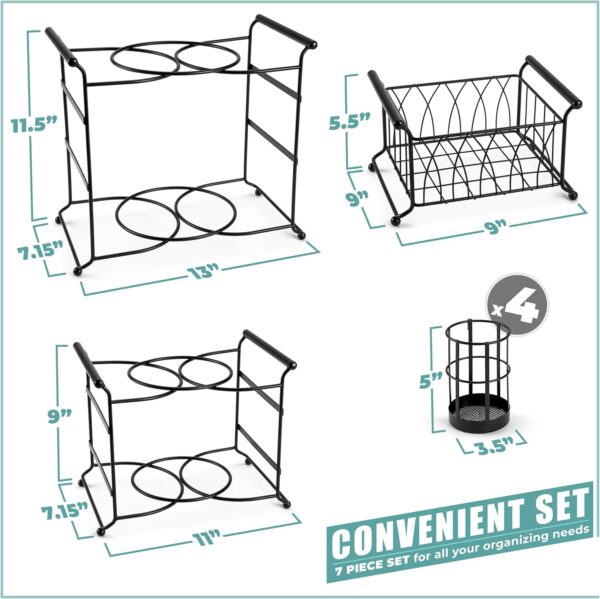 Sorbus® Buffet Caddy — 7-Piece Stackable Set Includes Plate,...